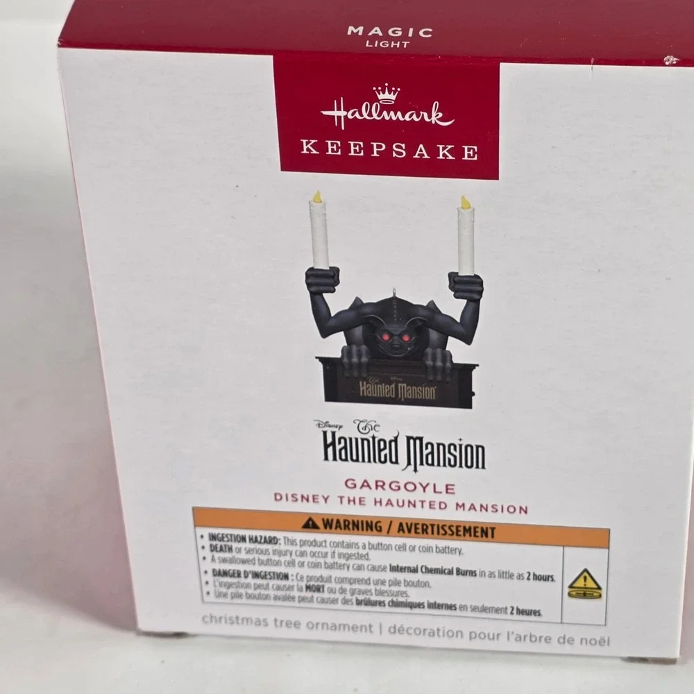 Hallmark Keepsake Disney Haunted Mansion Gargoyle Magic Light Ornament NIB